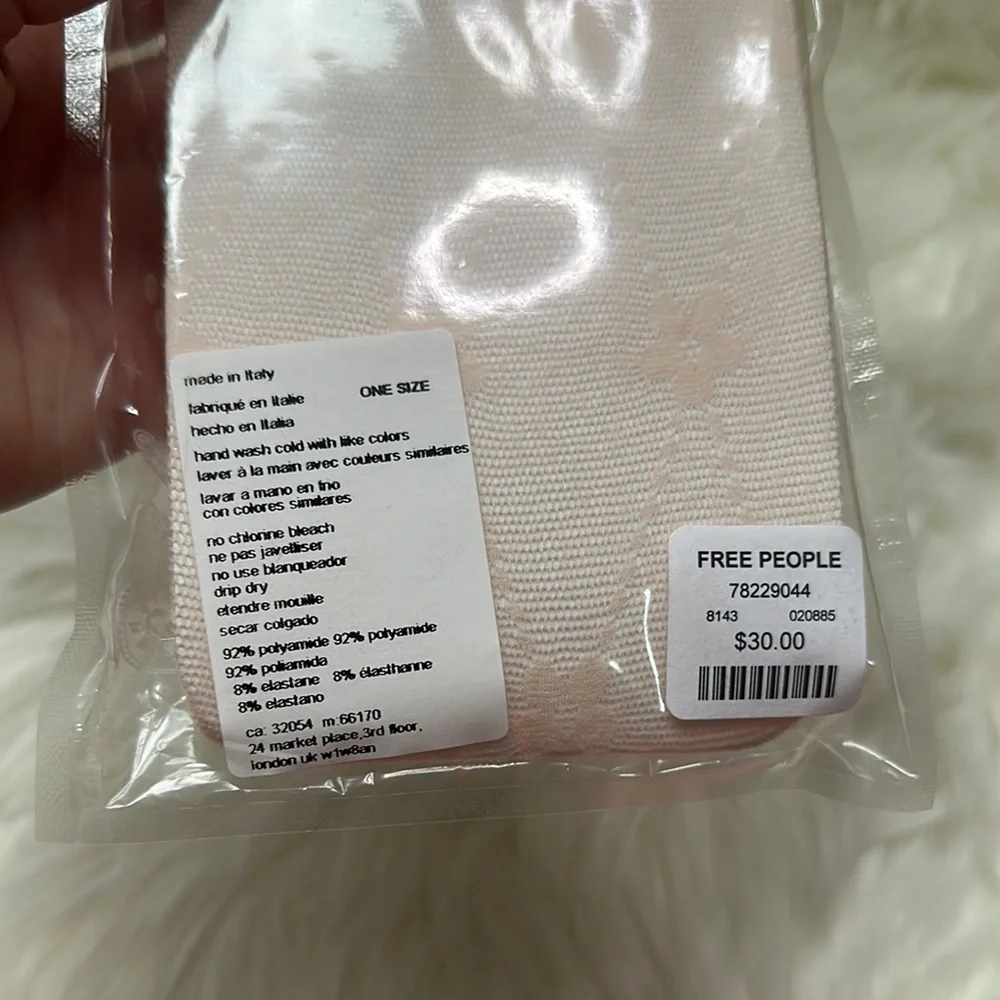 NIP Free People Pink floral Tights - Picture 3 of 4